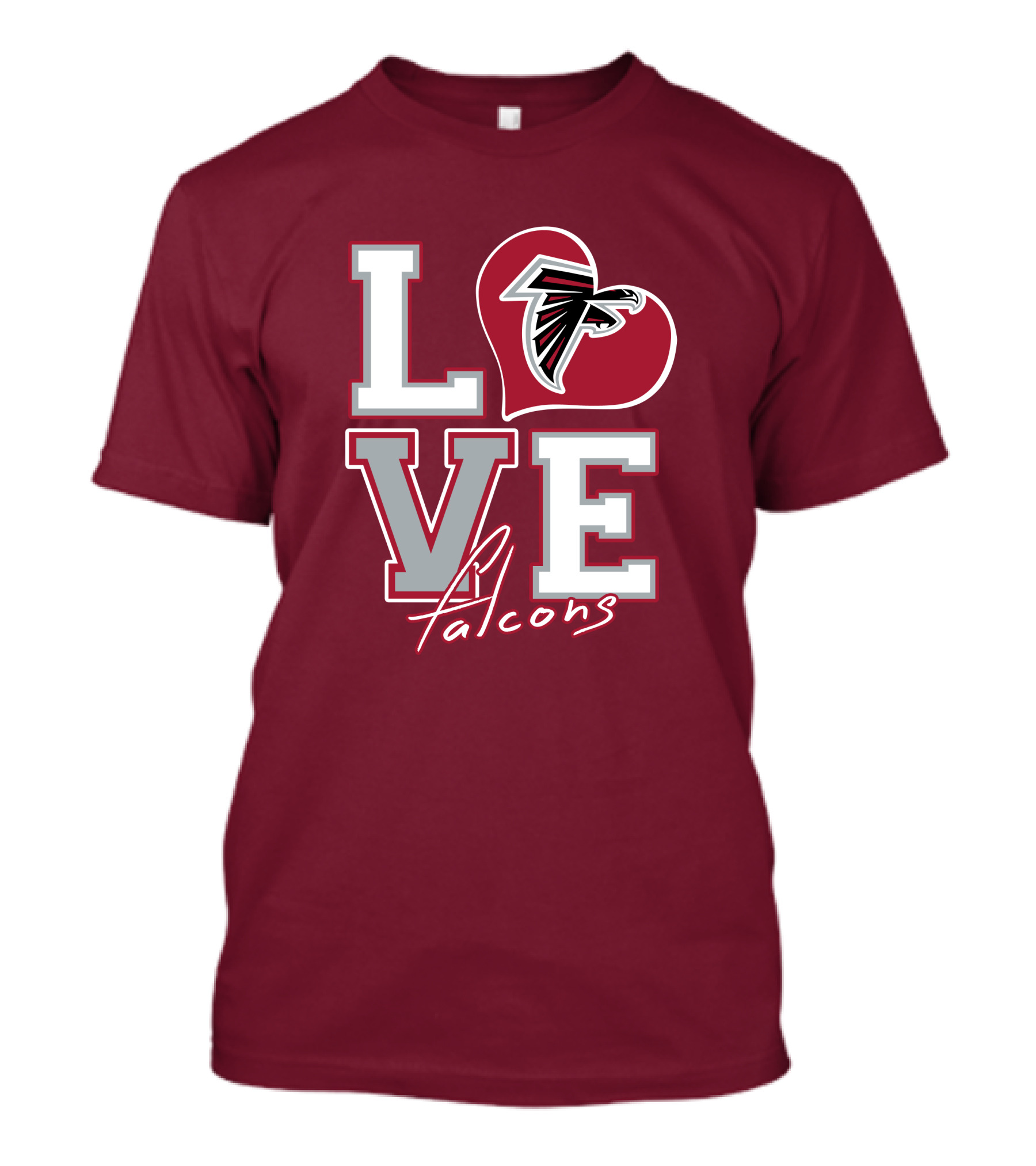 LOVE Atlanta Falcons Heart T-Shirt