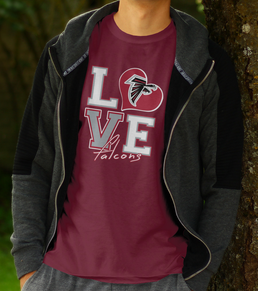 LOVE Atlanta Falcons Heart T-Shirt