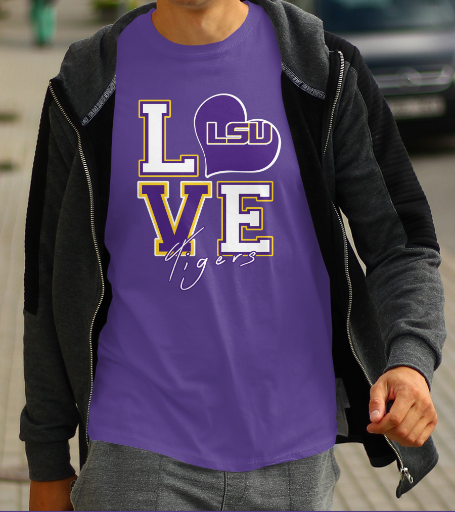 LOVE LSU Tigers T-Shirt