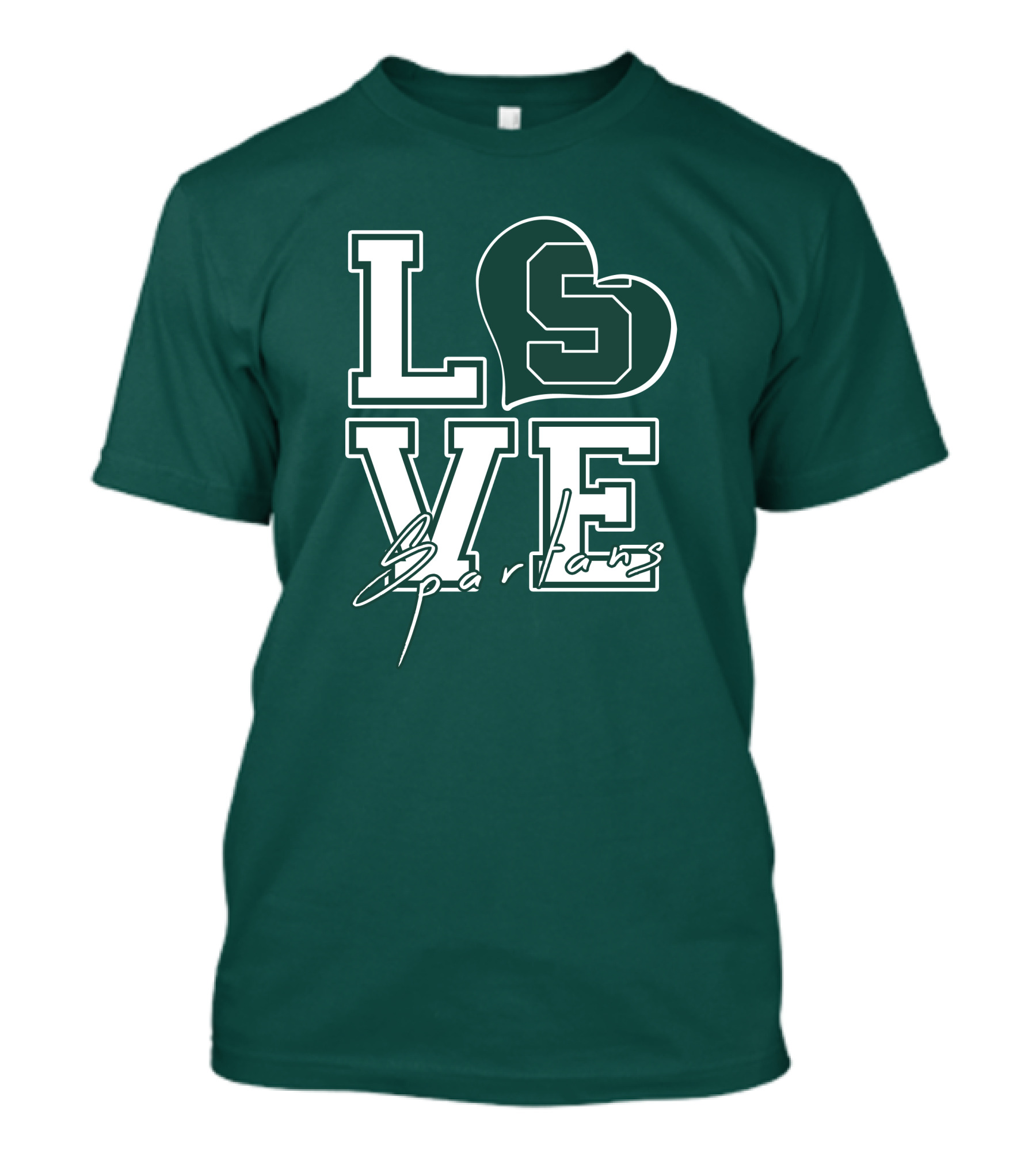 Love Spartans Michigan State Heart T-Shirt