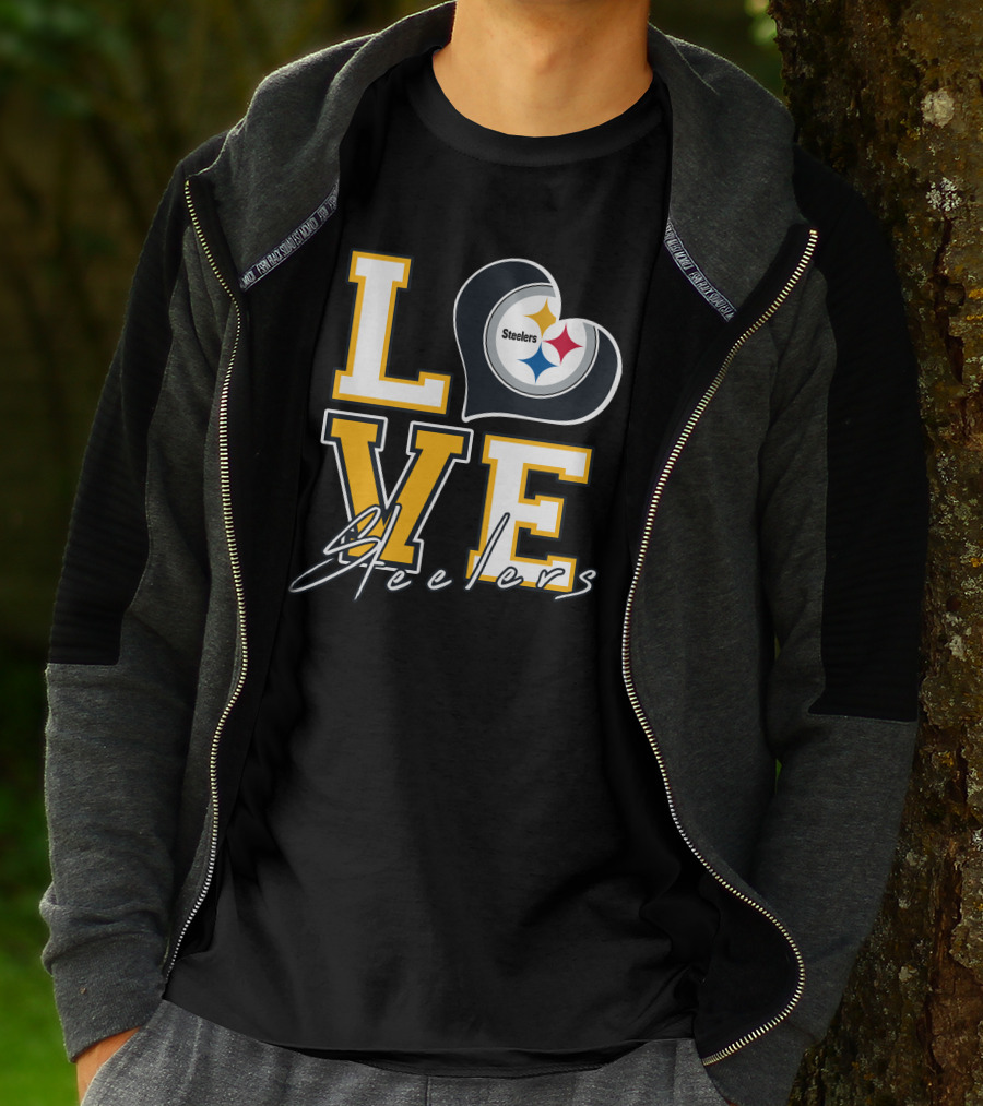 Steelers Love Pittsburgh Steelers Heart T-Shirt