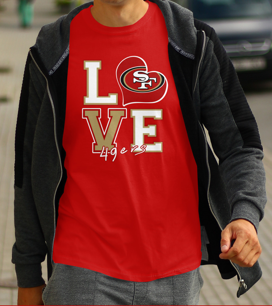 Love San Francisco 49ers Heart Sf 49ers T-Shirt