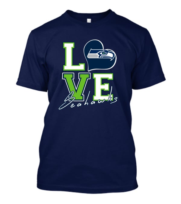 LOVE Seattle Seahawks Heart T-Shirt