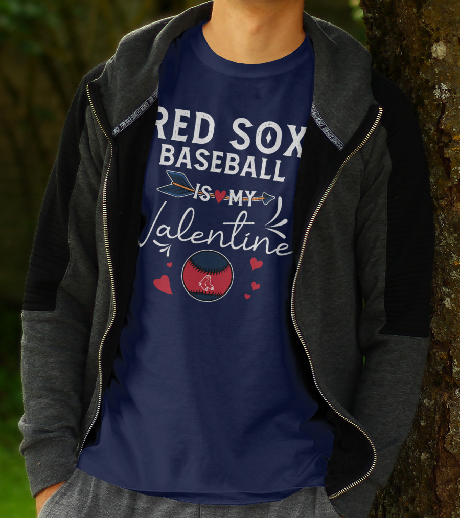 Red Sox Baseball Is My Valentine With Heart And Arrow T-Shirt
