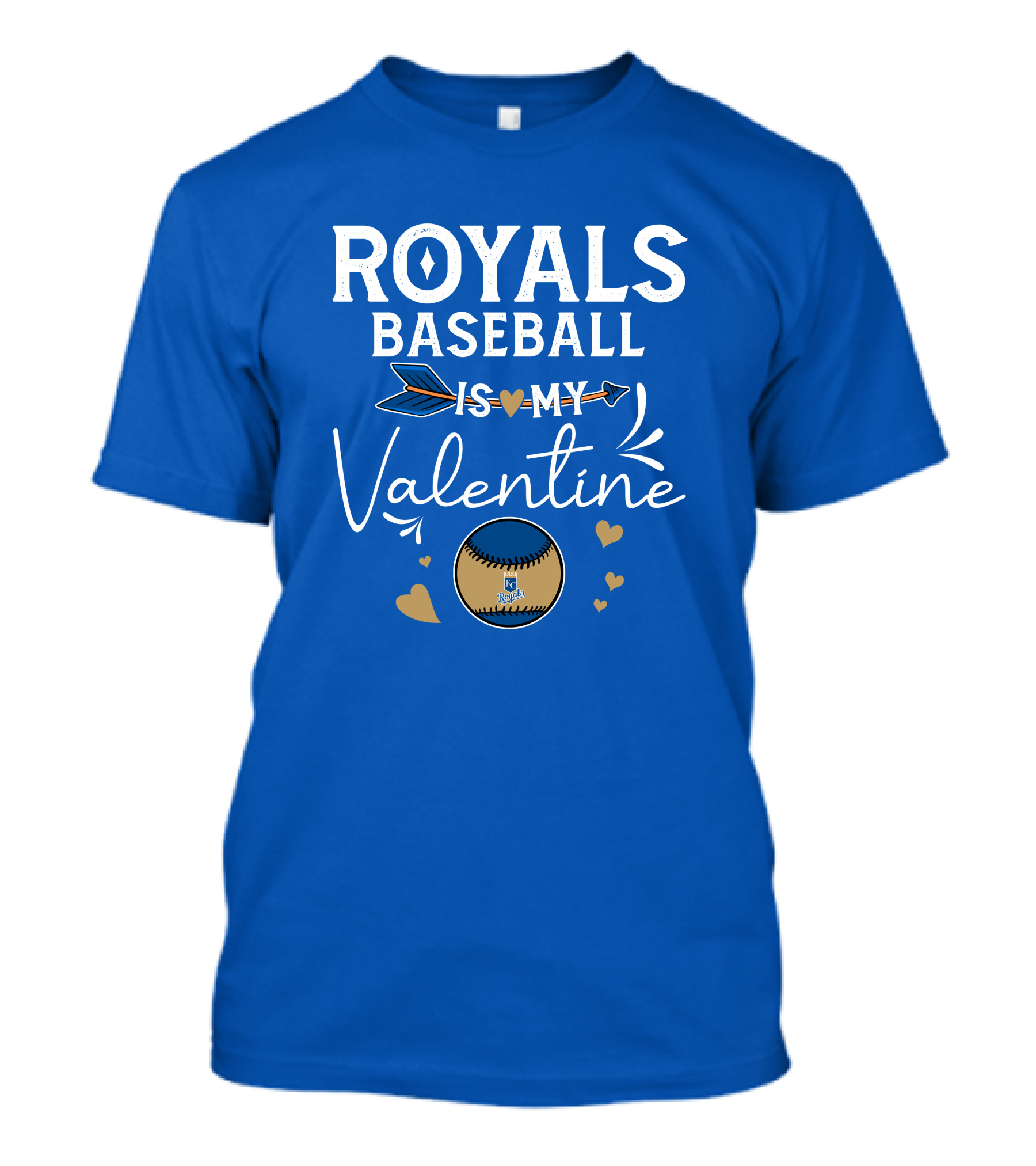 Kansas City Royals Baseball Is My Valentine With Heart And Arrow T-Shirt
