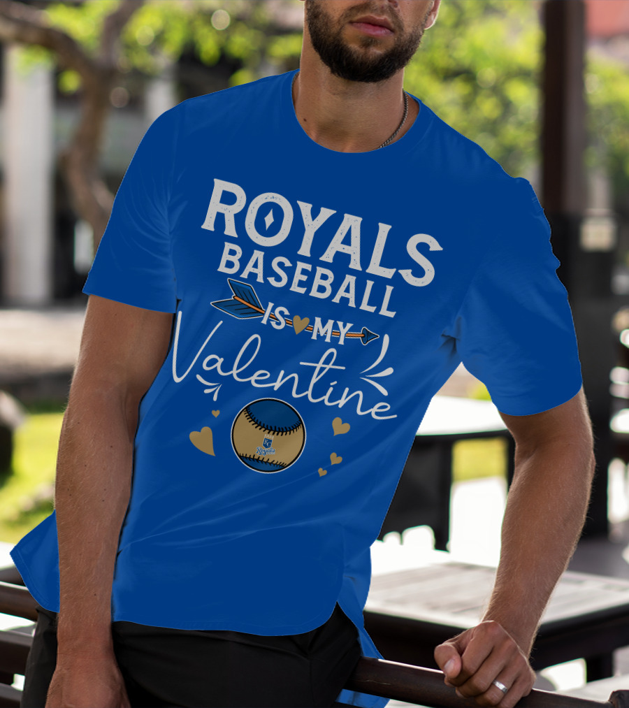 Kansas City Royals Baseball Is My Valentine With Heart And Arrow T-Shirt
