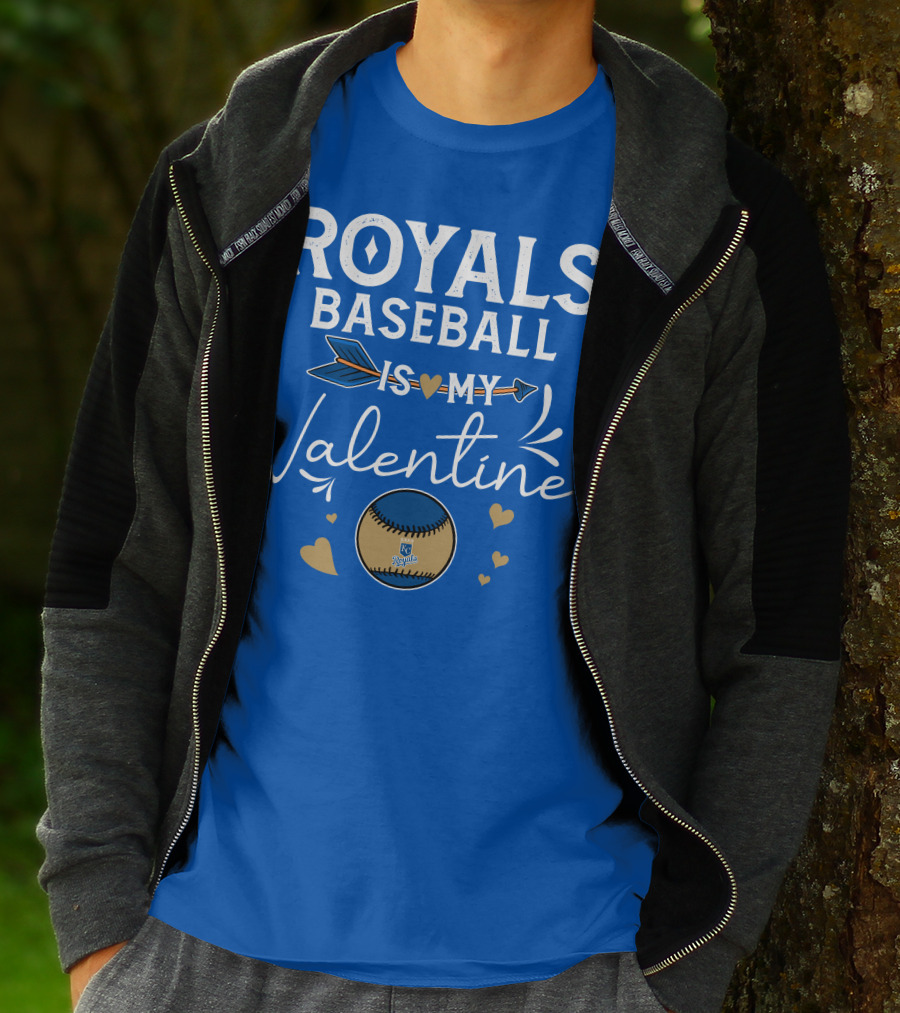Kansas City Royals Baseball Is My Valentine With Heart And Arrow T-Shirt