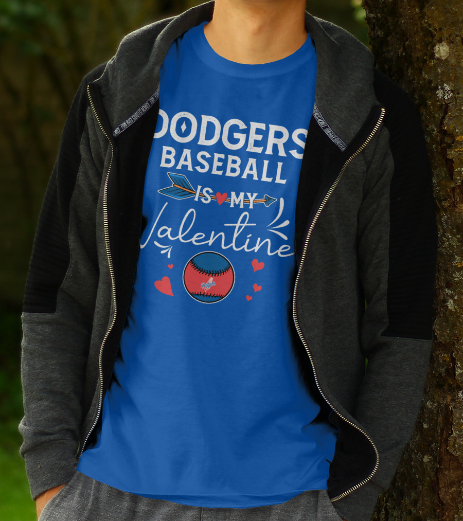 Dodgers Baseball Is My Valentine T-Shirt
