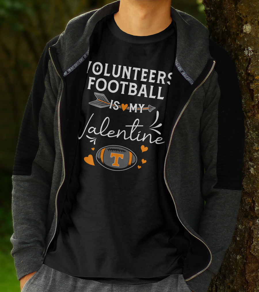 Tennessee Volunteers Football Is My Valentine With Arrow And Heart Elements T-Shirt