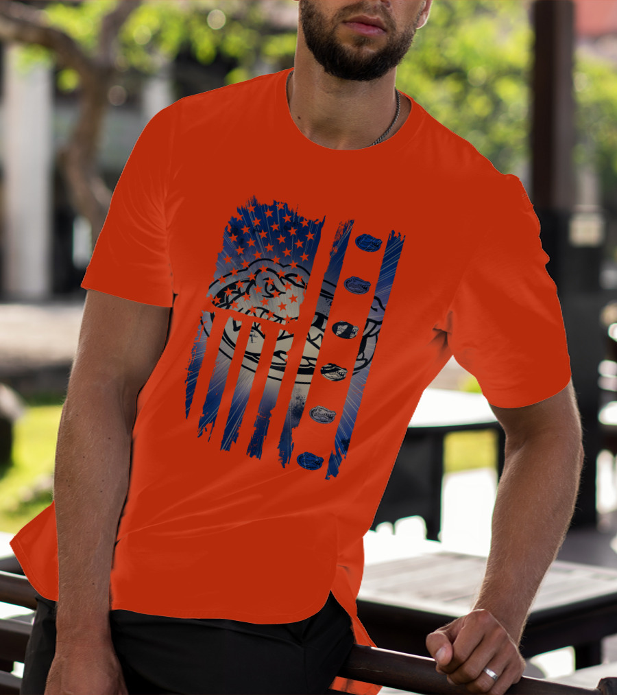 Florida Gators American Flag Stars Stripes T-Shirt