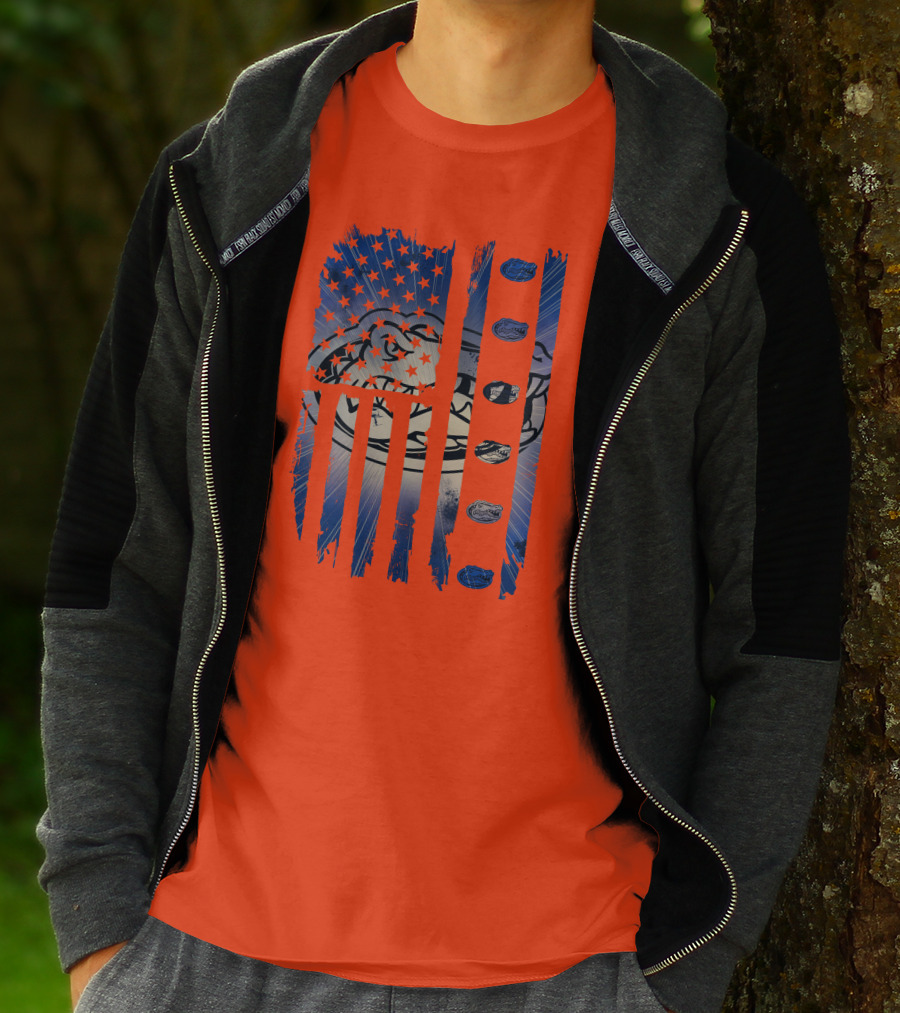 Florida Gators American Flag Stars Stripes T-Shirt