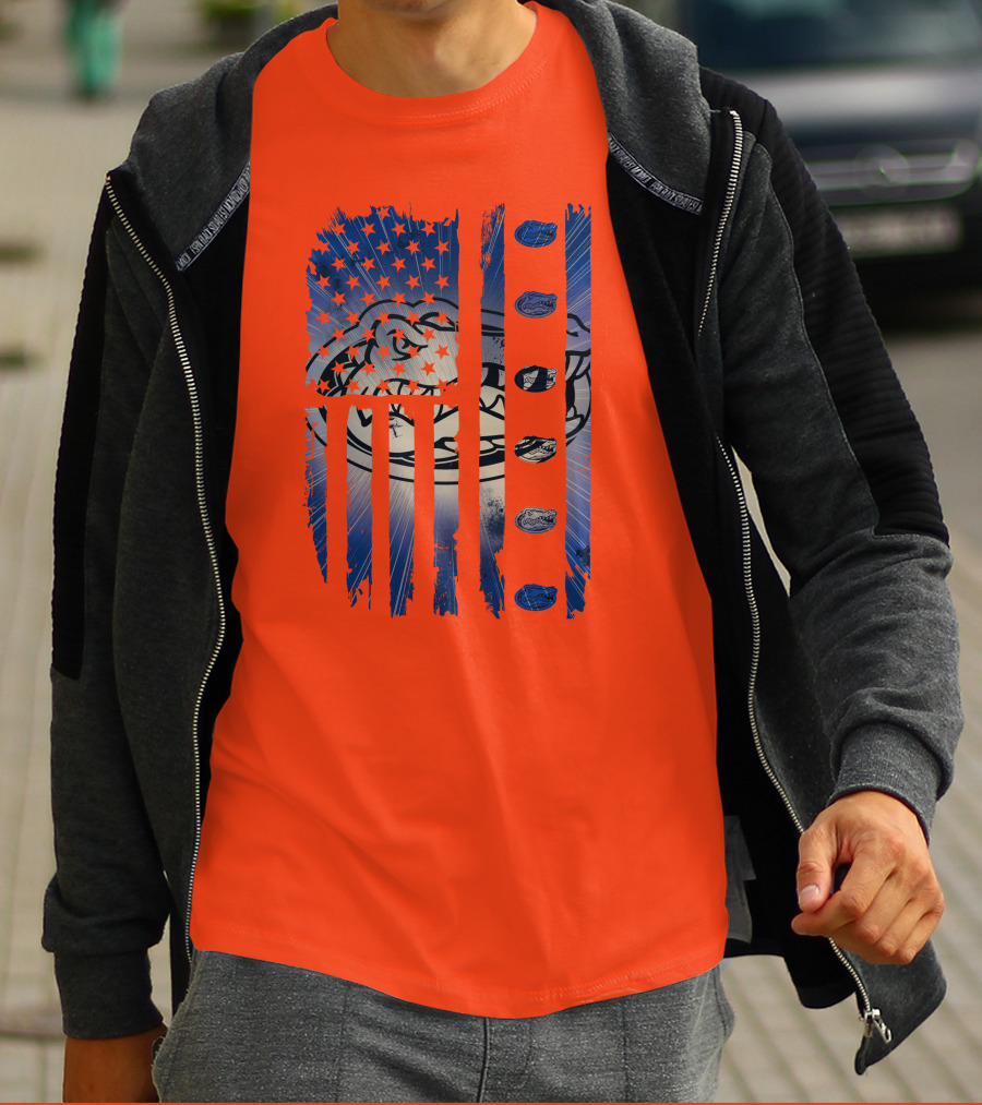 Florida Gators American Flag Stars Stripes T-Shirt