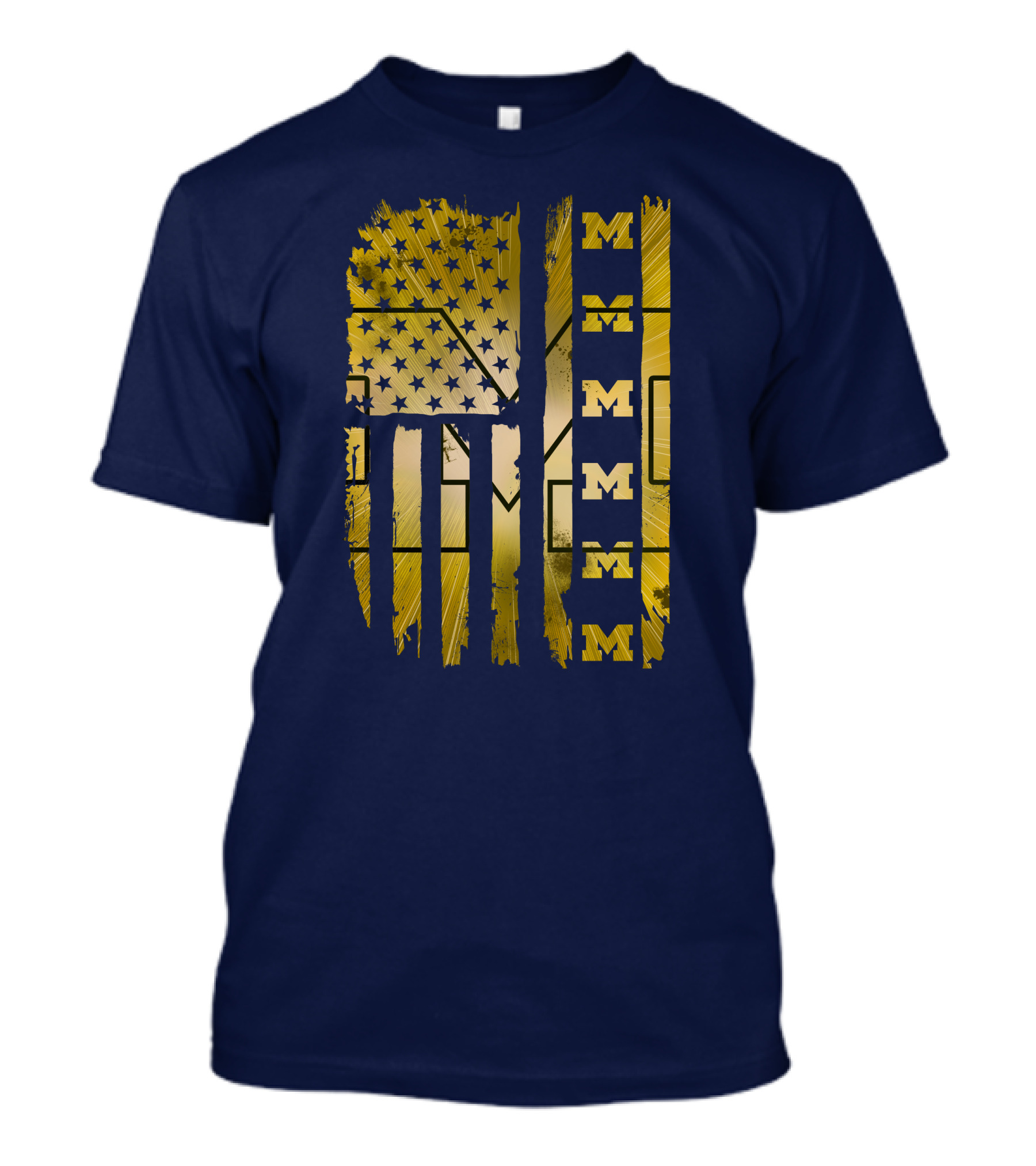 Michigan Wolverines M American Flag T-Shirt