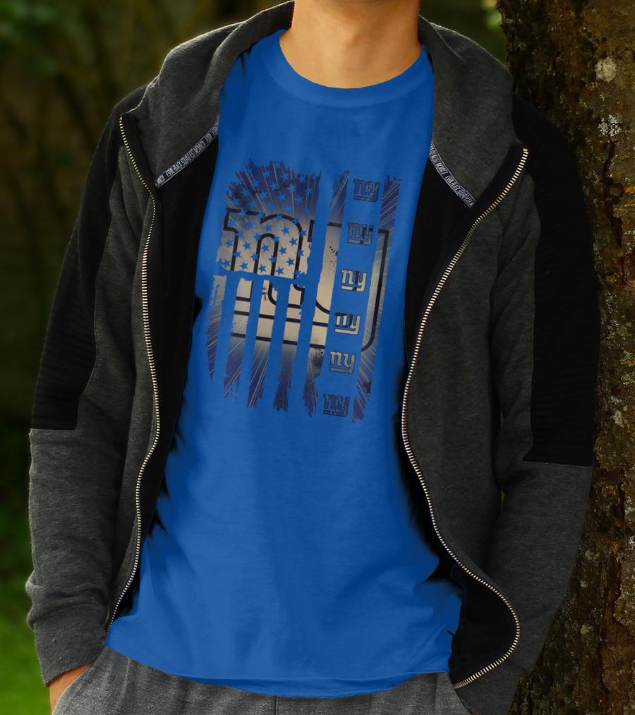 New York Giants Ny American Flag Stars T-Shirt