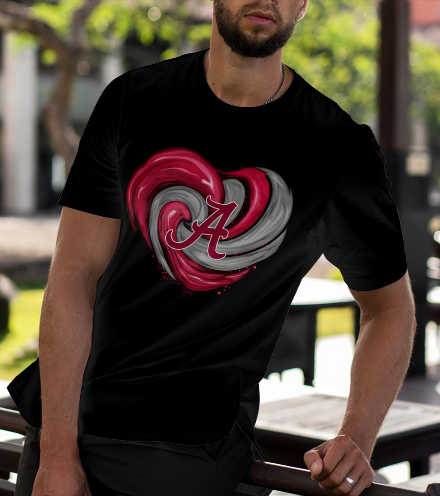 Alabama Crimson Tide Heart Swirl A T-Shirt