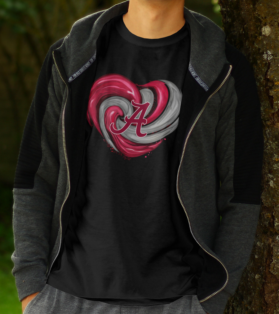 Alabama Crimson Tide Heart Swirl A T-Shirt