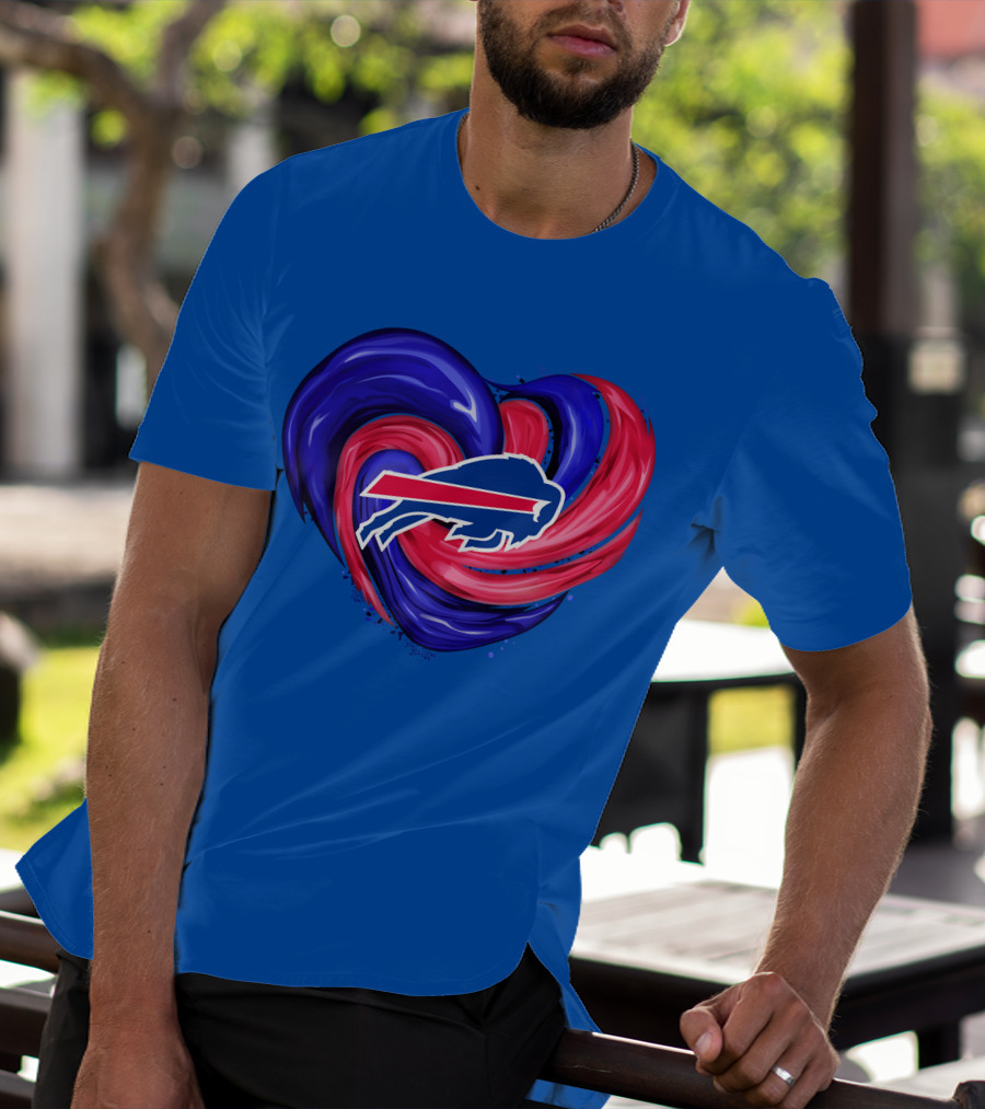Buffalo Bills Heart Swirl T-Shirt