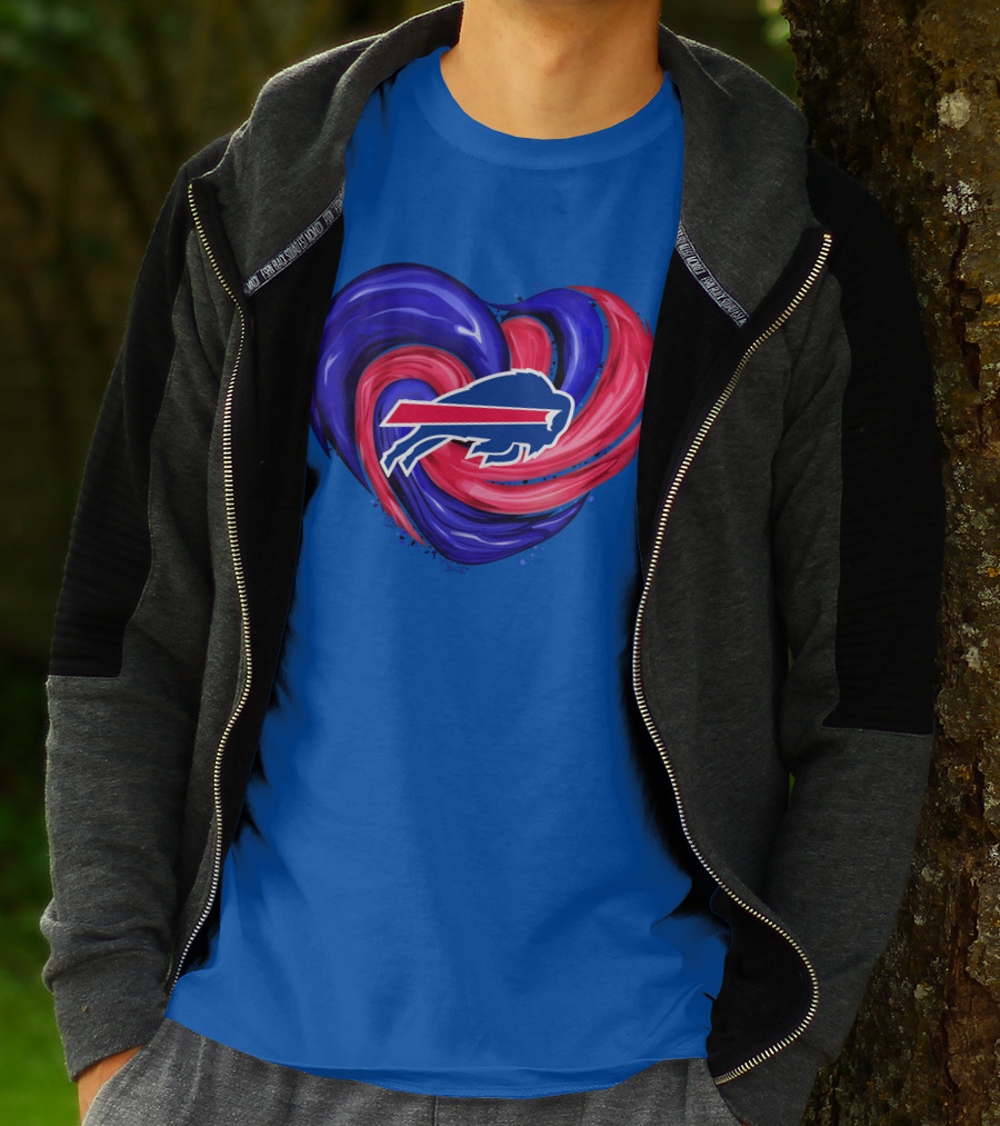 Buffalo Bills Heart Swirl T-Shirt