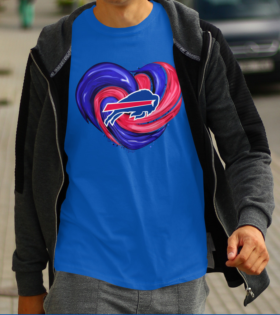 Buffalo Bills Heart Swirl T-Shirt