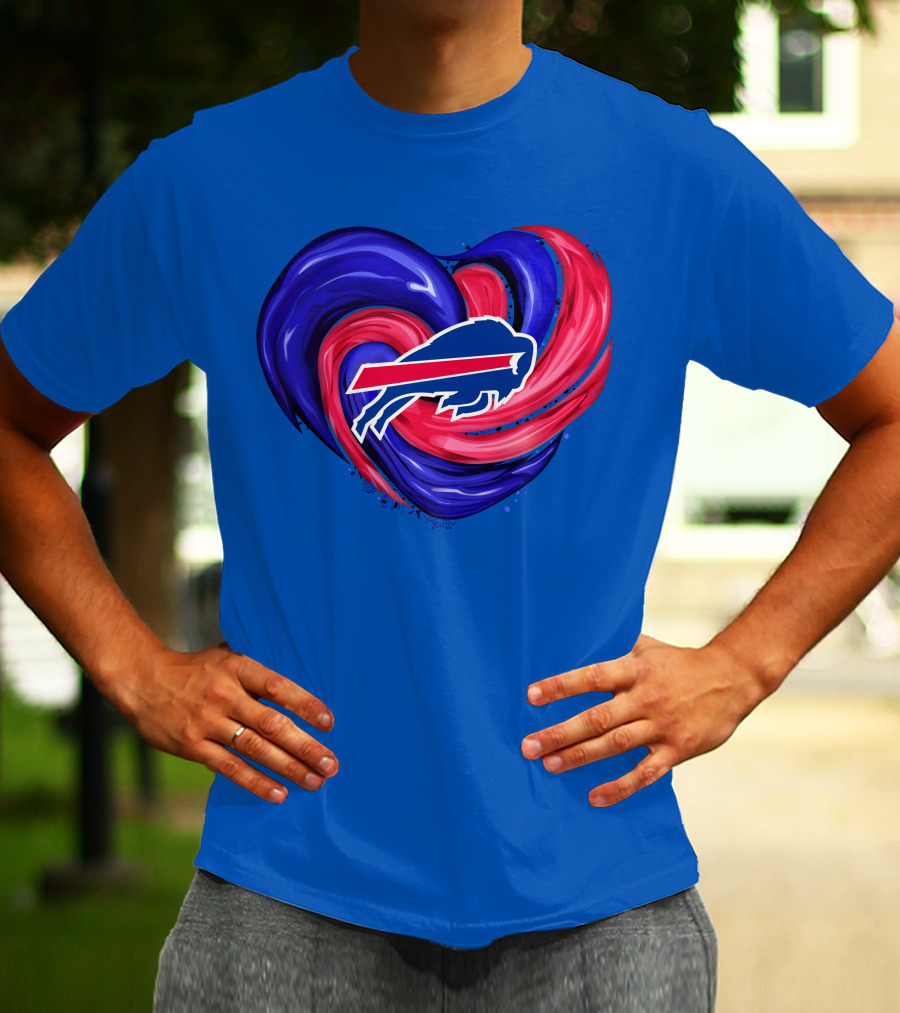 Buffalo Bills Heart Swirl T-Shirt