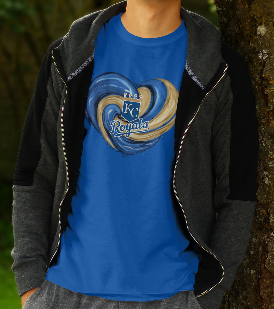 KC Royals Tornado Heart Royals Crest T-Shirt