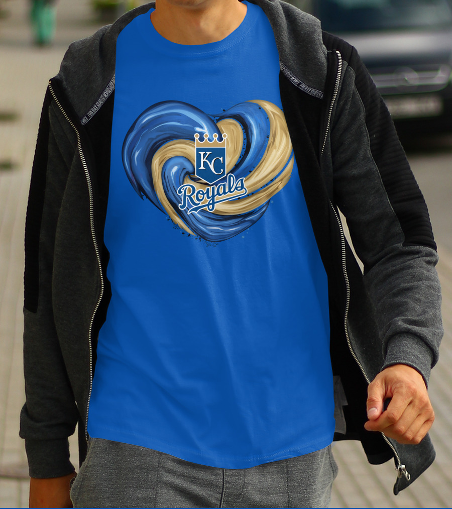 KC Royals Tornado Heart Royals Crest T-Shirt