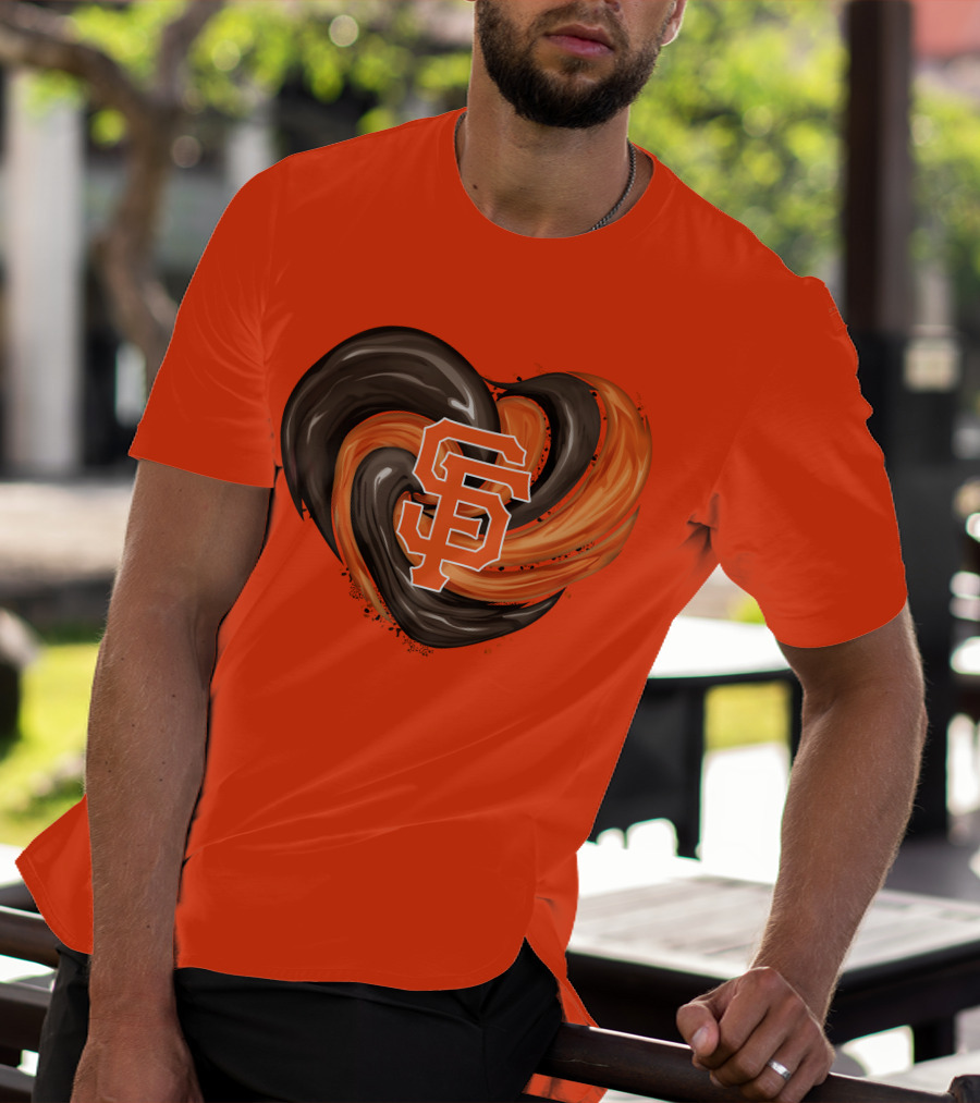 San Francisco Giants Heart Logo Swirl T-Shirt