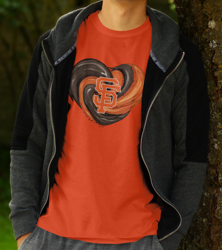 San Francisco Giants Heart Logo Swirl T-Shirt