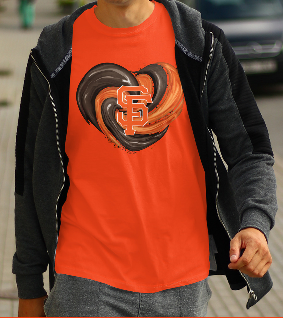 San Francisco Giants Heart Logo Swirl T-Shirt