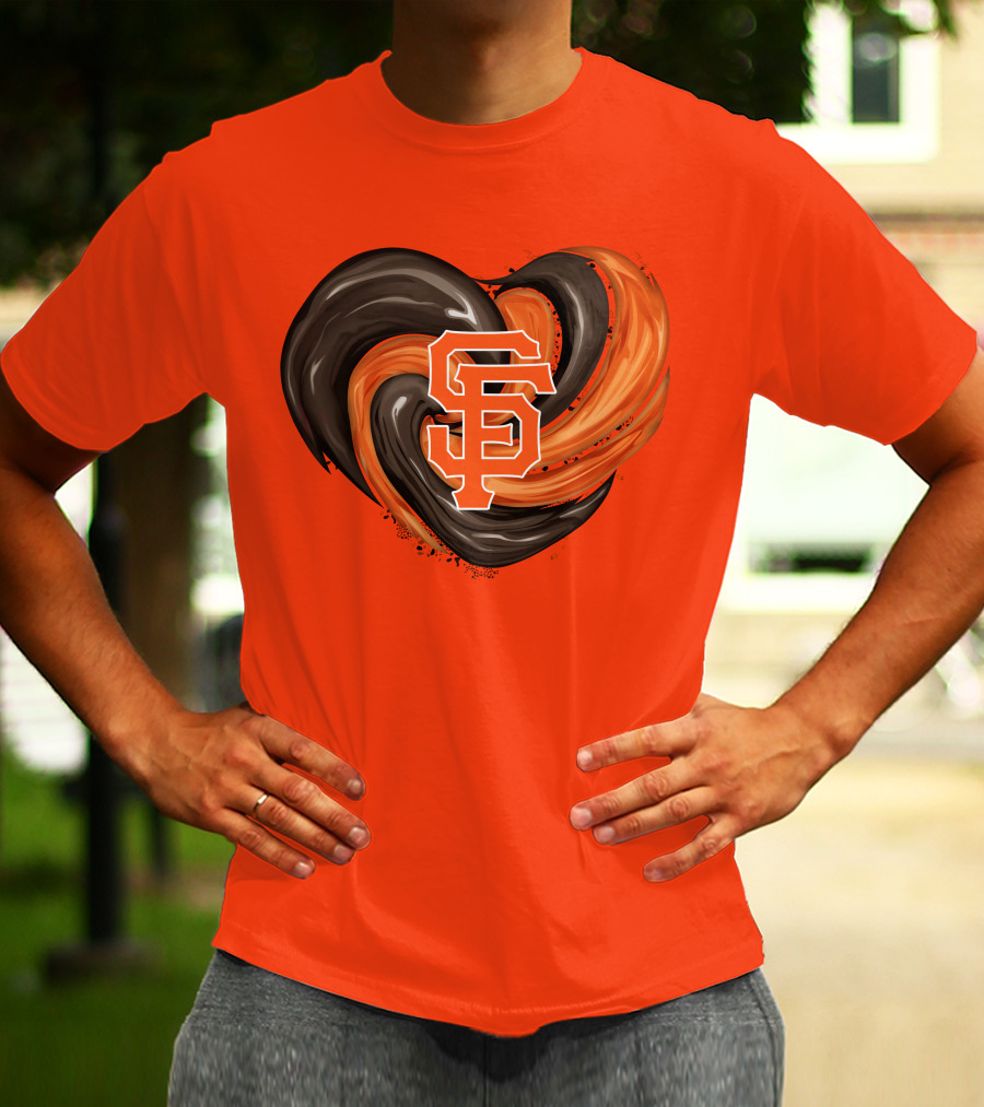 San Francisco Giants Heart Logo Swirl T-Shirt