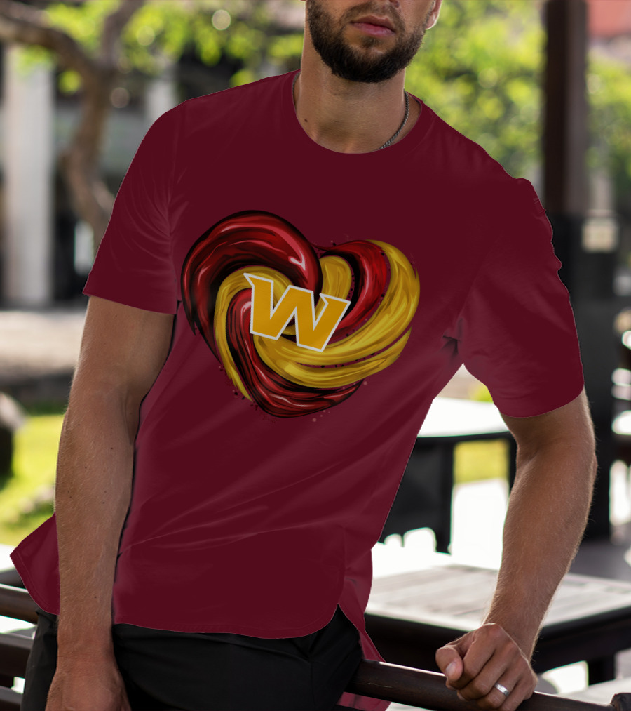 Washington Football Team Tornado Heart W Emblem T-Shirt
