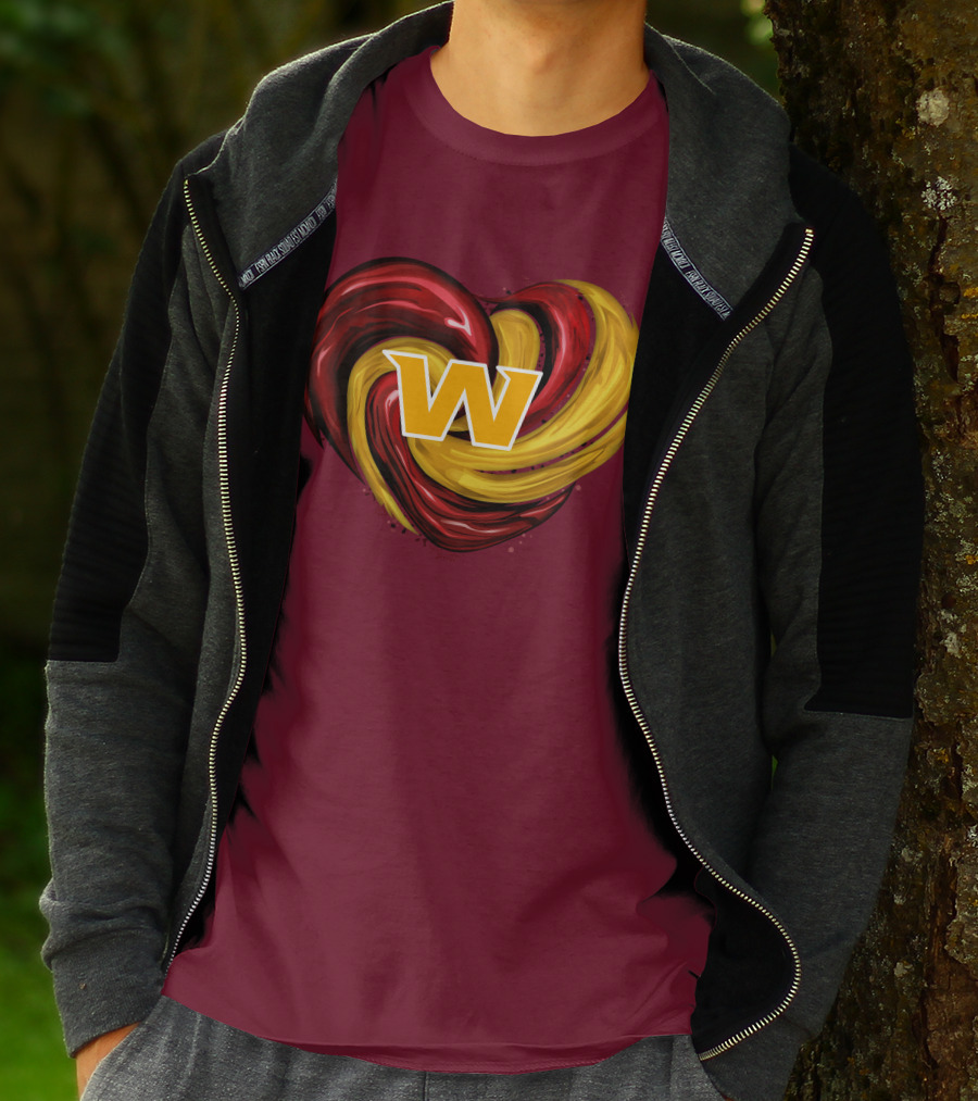 Washington Football Team Tornado Heart W Emblem T-Shirt