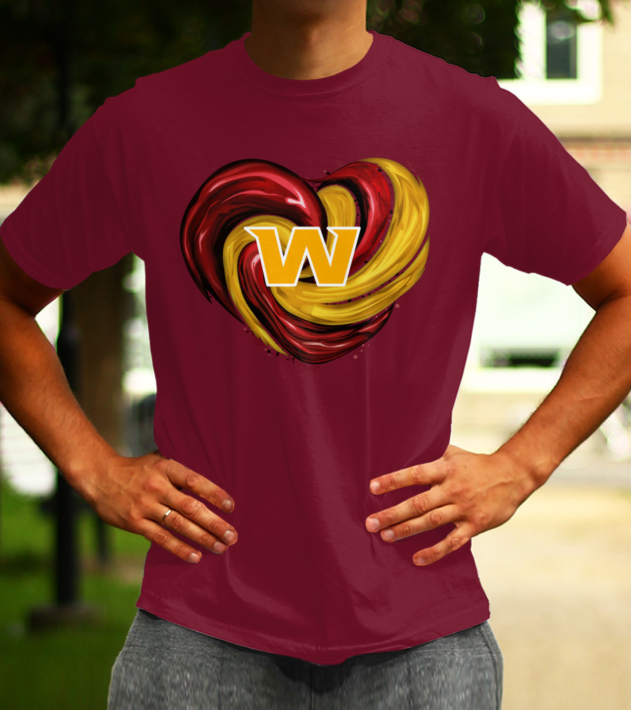 Washington Football Team Tornado Heart W Emblem T-Shirt