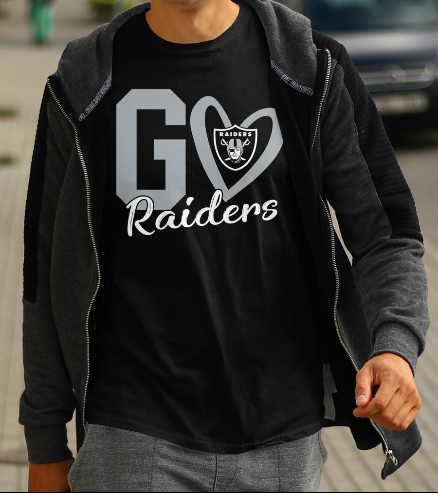 Go Raiders Heart Logo Las Vegas Raiders T-Shirt