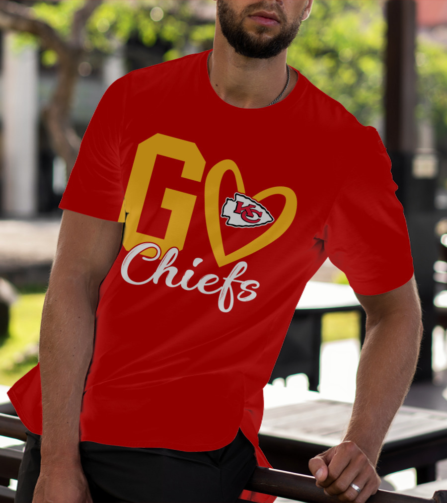 Go Chiefs KC Heart T-Shirt