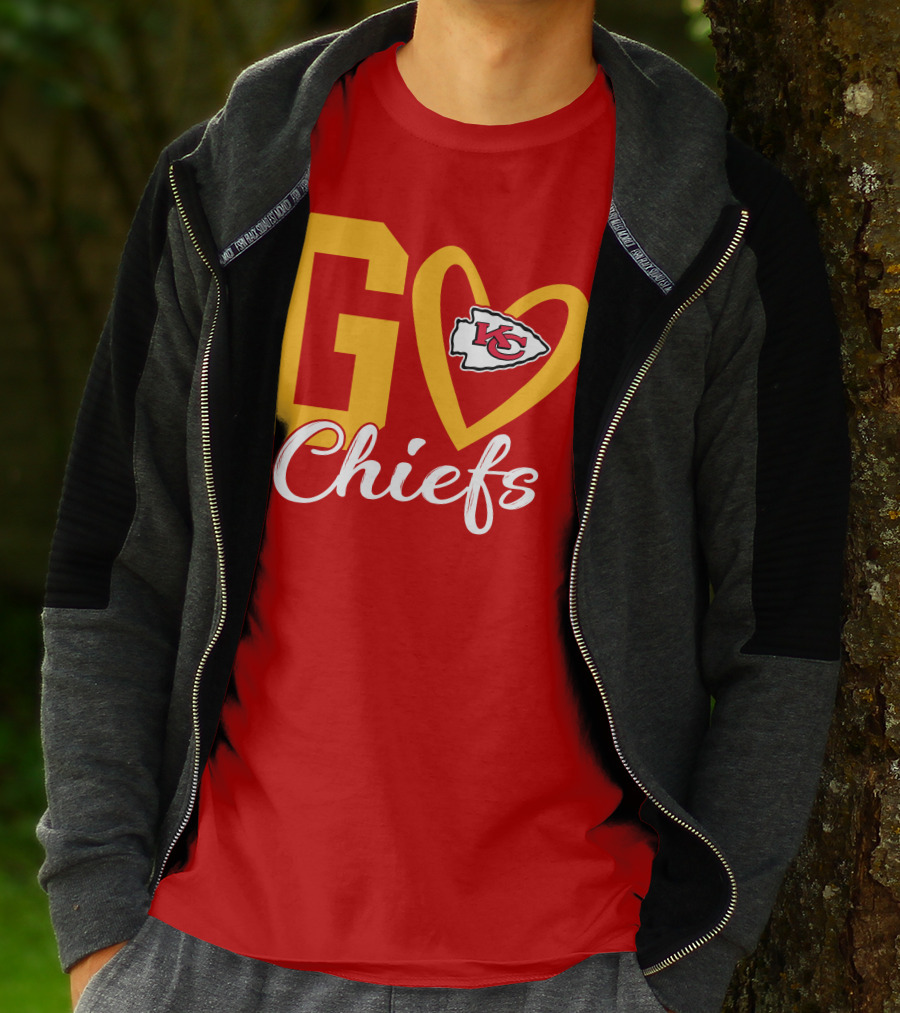Go Chiefs KC Heart T-Shirt