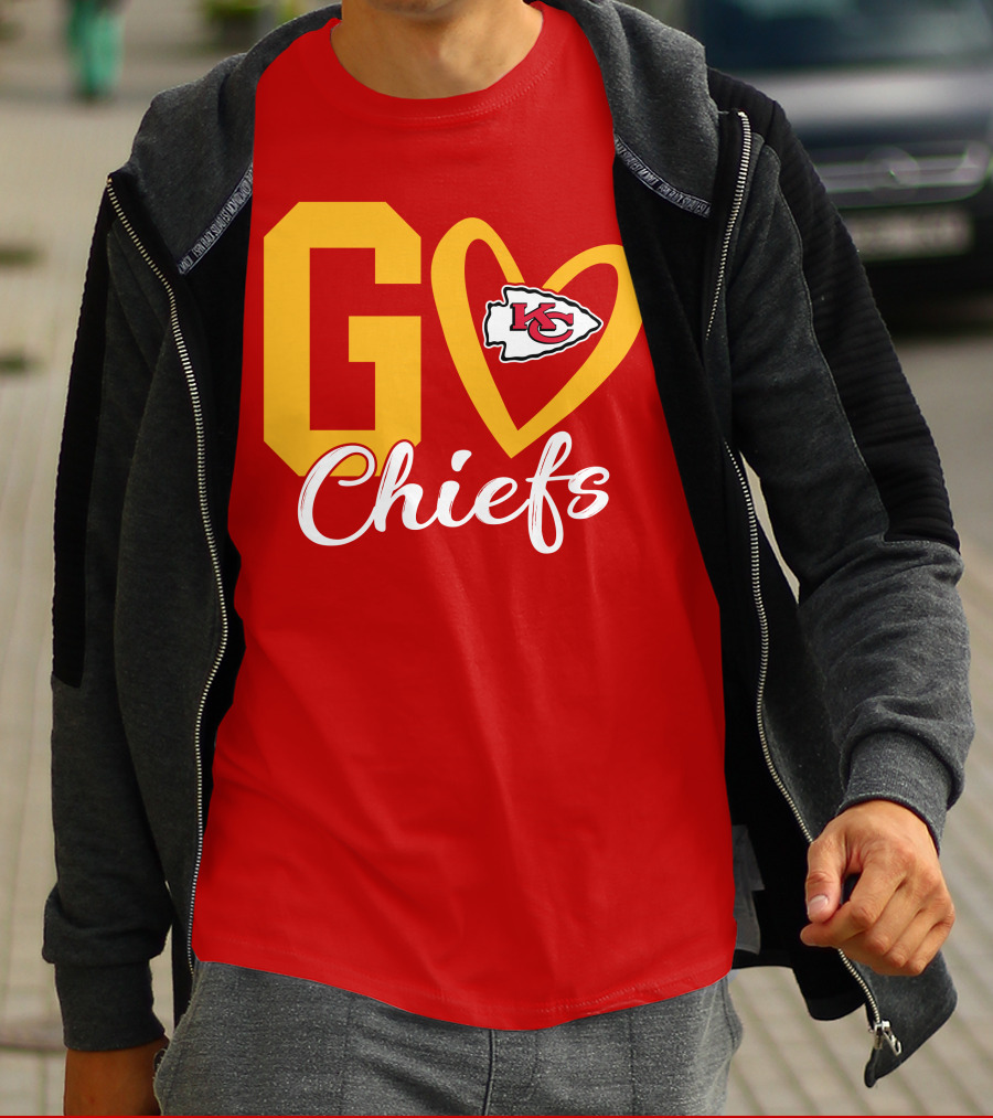 Go Chiefs KC Heart T-Shirt