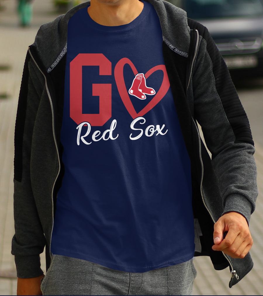 Go Red Sox Heart Socks T-Shirt