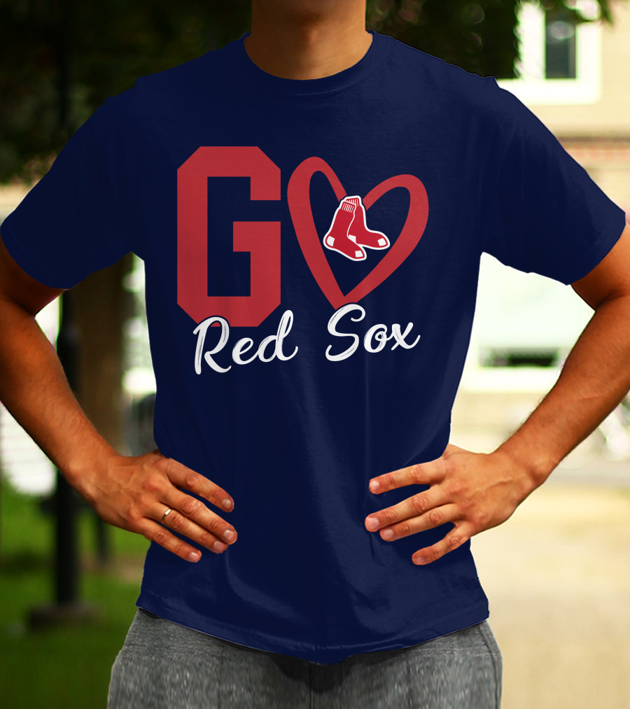 Go Red Sox Heart Socks T-Shirt