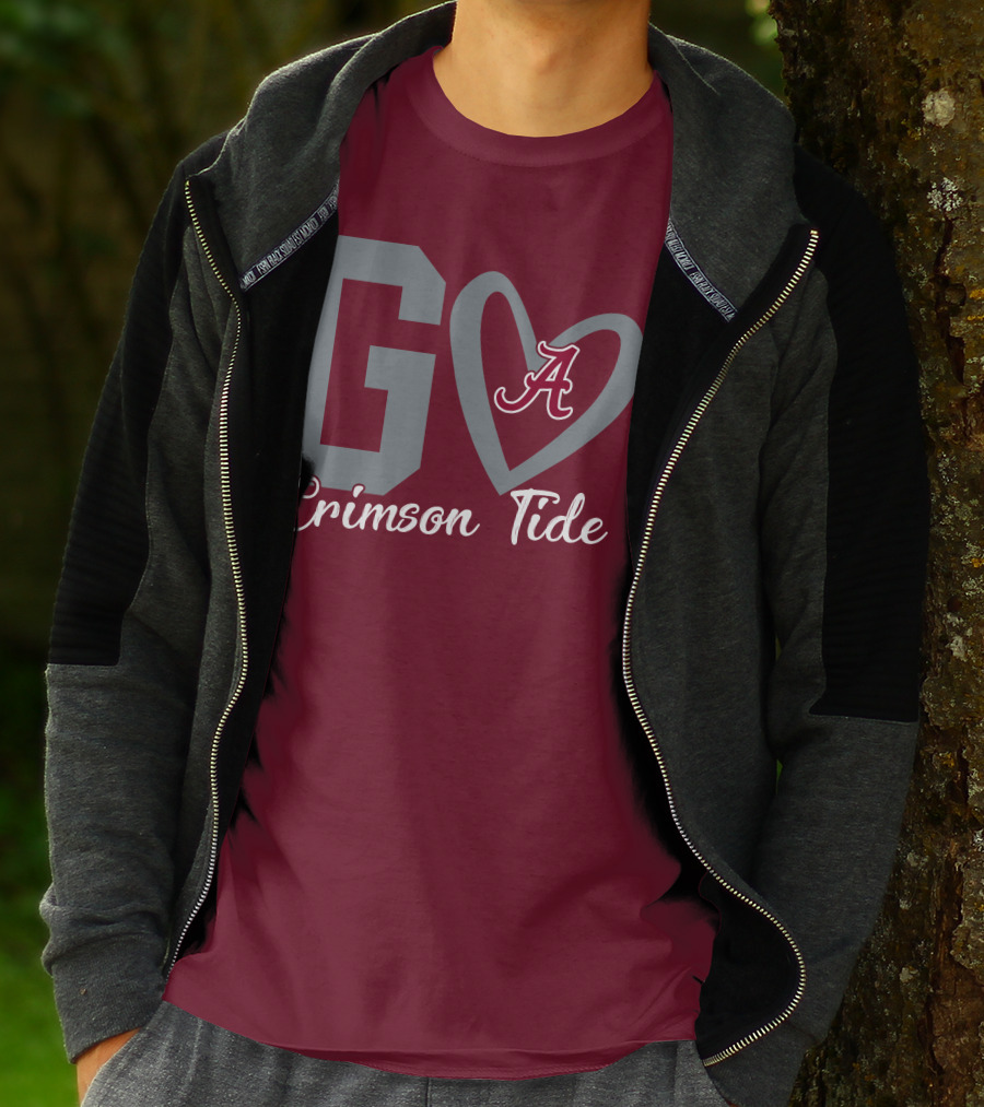 Go Crimson Tide A Heart Alabama T-Shirt