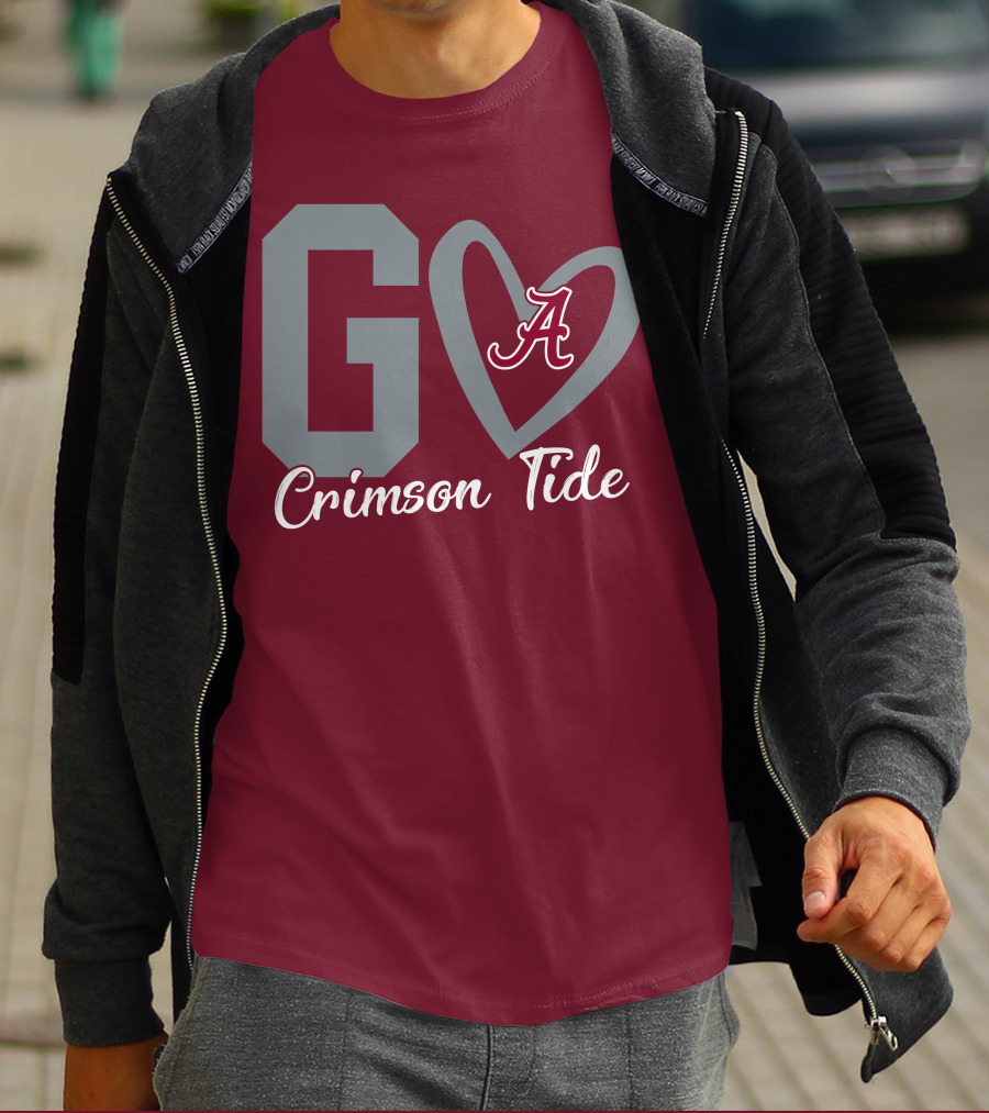 Go Crimson Tide A Heart Alabama T-Shirt
