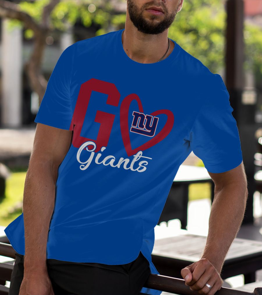 Go Giants NY Giants Heart T-Shirt
