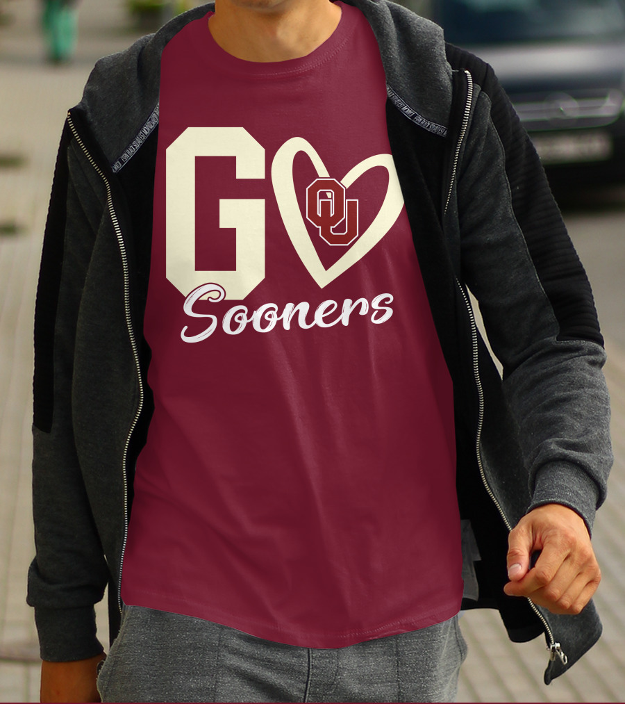 Go Sooners OU Heart T-Shirt