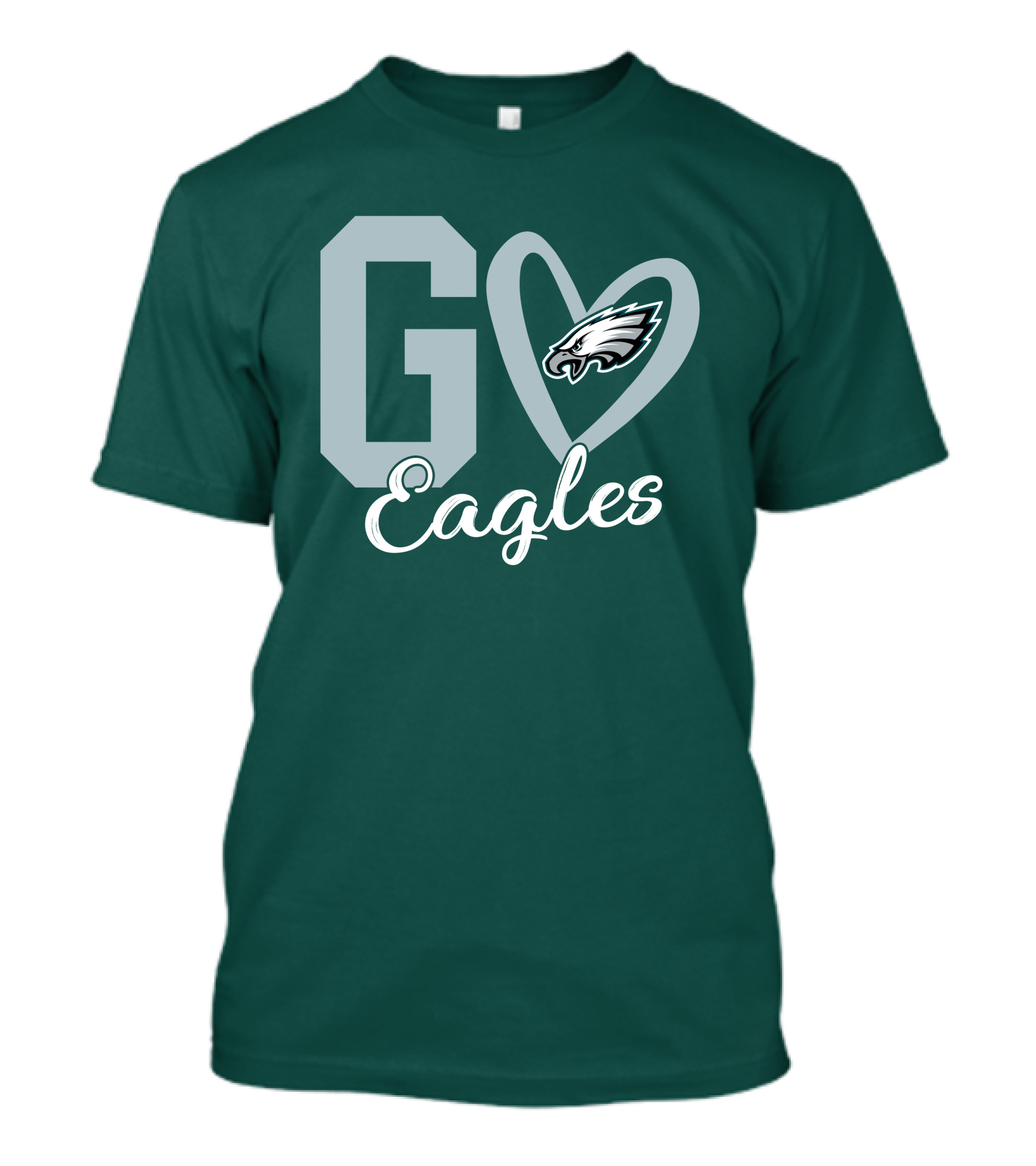 Go Eagles Philadelphia Eagles Logo Heart T-Shirt