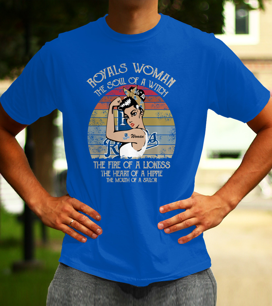 Royals Woman The Soul Of A Witch The Fire Of A Lioness The Heart Of A Hippie The Mouth Of A Sailor Retro Bandana Rockabilly Style T-Shirt