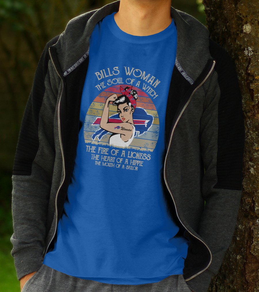 Bills Woman The Soul Of A Witch The Fire Of A Lioness The Heart Of A Hippie The Mouth Of A Sailor T-Shirt