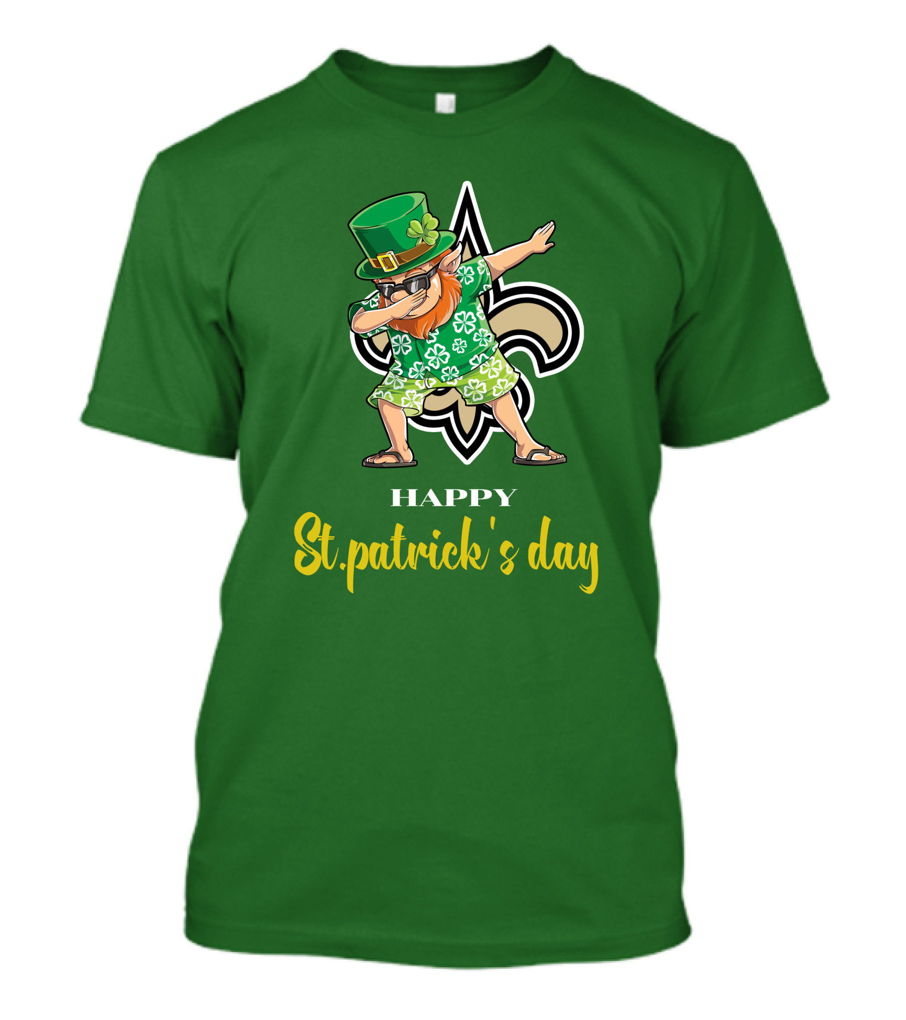 Happy St. Patrick's Day New Orleans Saints Dabbing Leprechaun T-Shirt