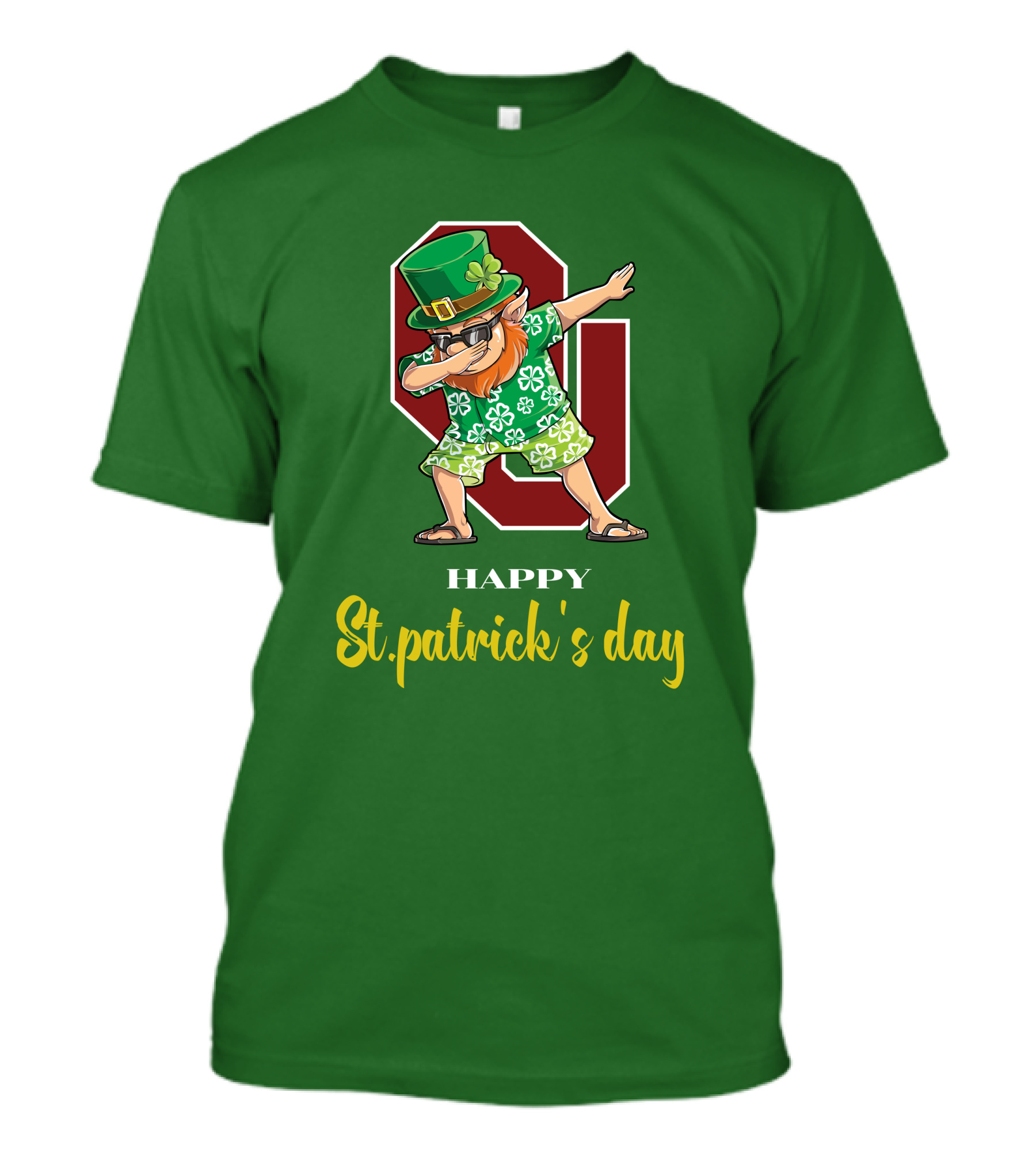 Happy St. Patrick's Day Oklahoma Sooners Dabbing Leprechaun T-Shirt