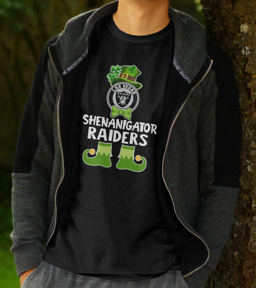 Las Vegas Raiders Shenanigator St. Patrick's Day Leprechaun Fun T-Shirt
