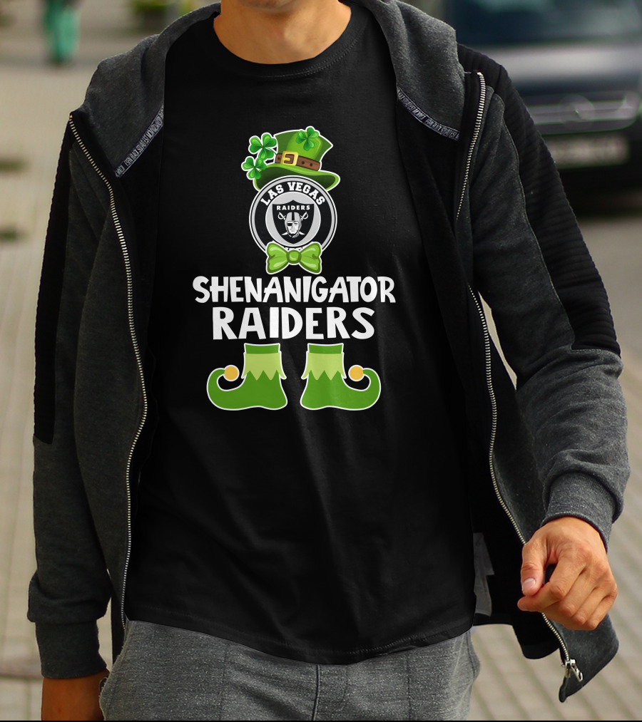 Las Vegas Raiders Shenanigator St. Patrick's Day Leprechaun Fun T-Shirt